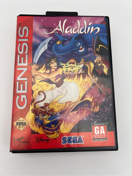 Genesis Other - Vintage Genesis Disney Aladdin Video Game complete case book video game